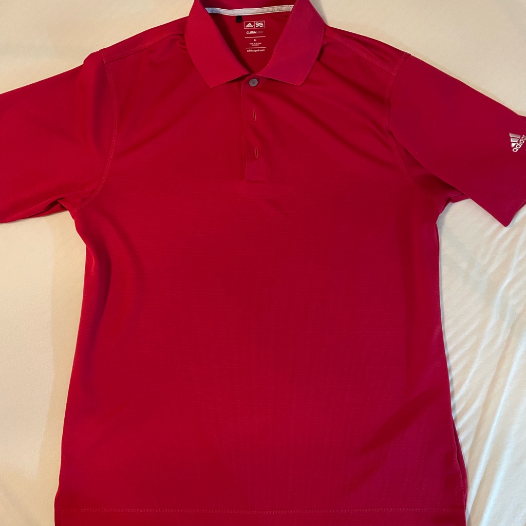 Adidas Men's Bright Red Performance Polo